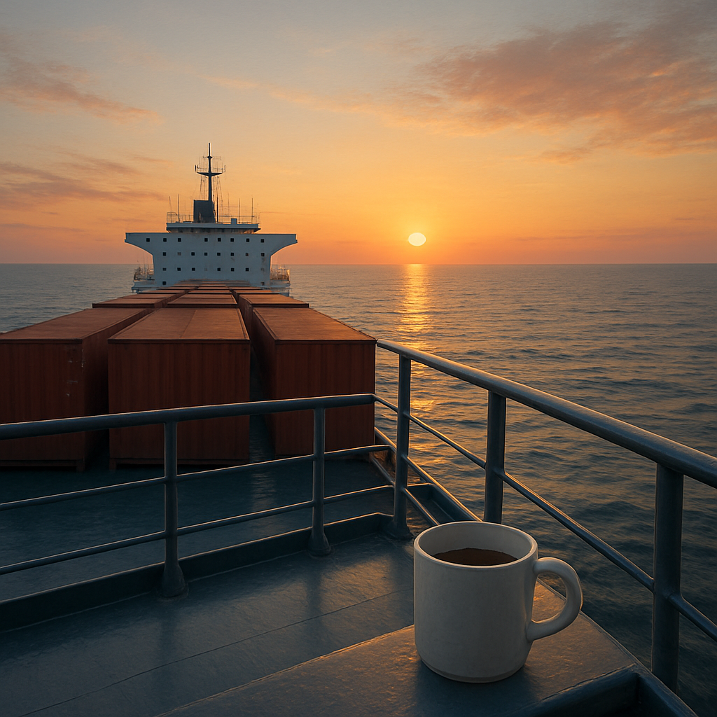 Ozeanblick vom Frachter – Weite erleben